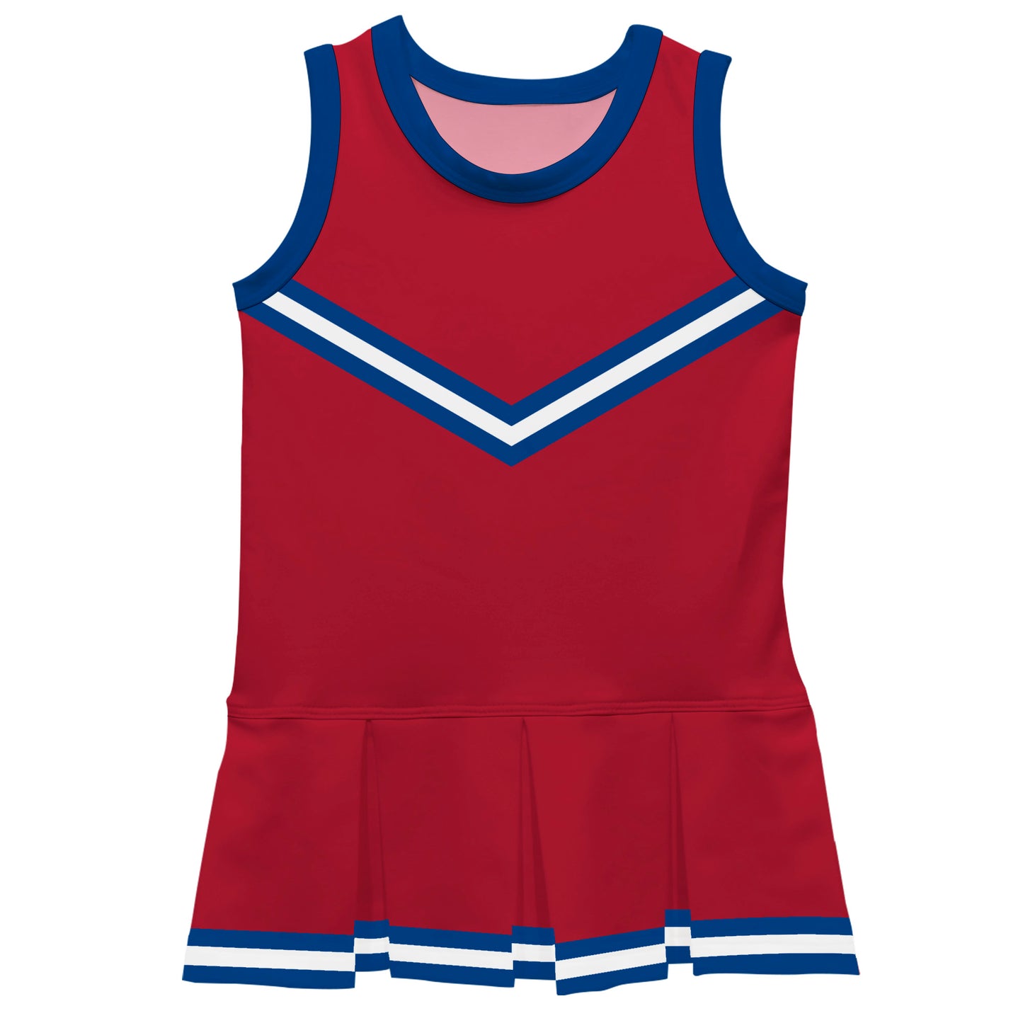 Red Navy Sleeveless Cheerleader Dress