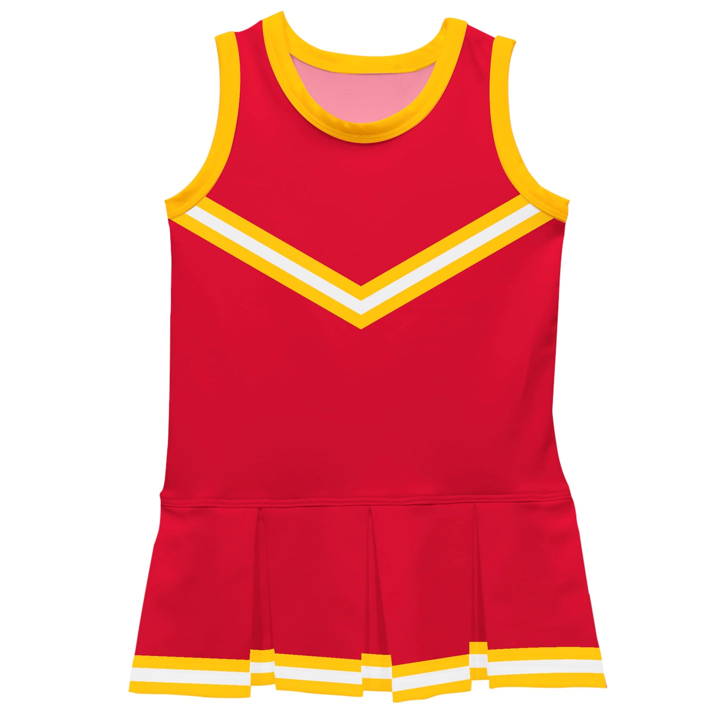 Red Yellow Sleeveless Cheerleader Dress