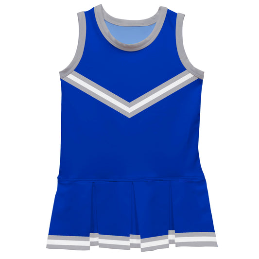 Royal Gray Sleeveless Cheerleader Dress