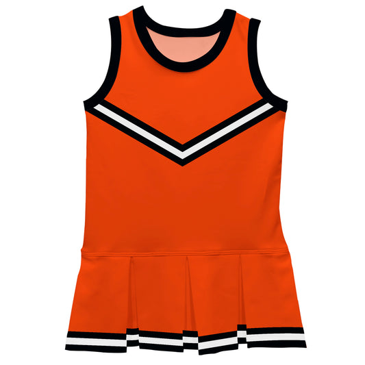 Orange and Black Sleeveless Cheerleader Dress