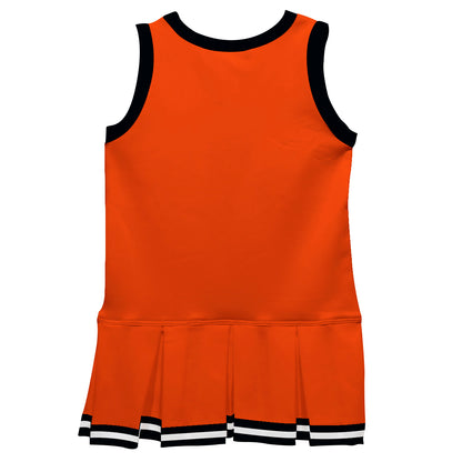 Orange Black Sleeveless Cheerleader Dress - Wimziy&Co.