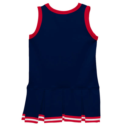 Navy Red Sleeveless Cheerleader Dress - Wimziy&Co.