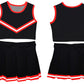 Black Red Sleeveless Cheerleader Set - Wimziy&Co.