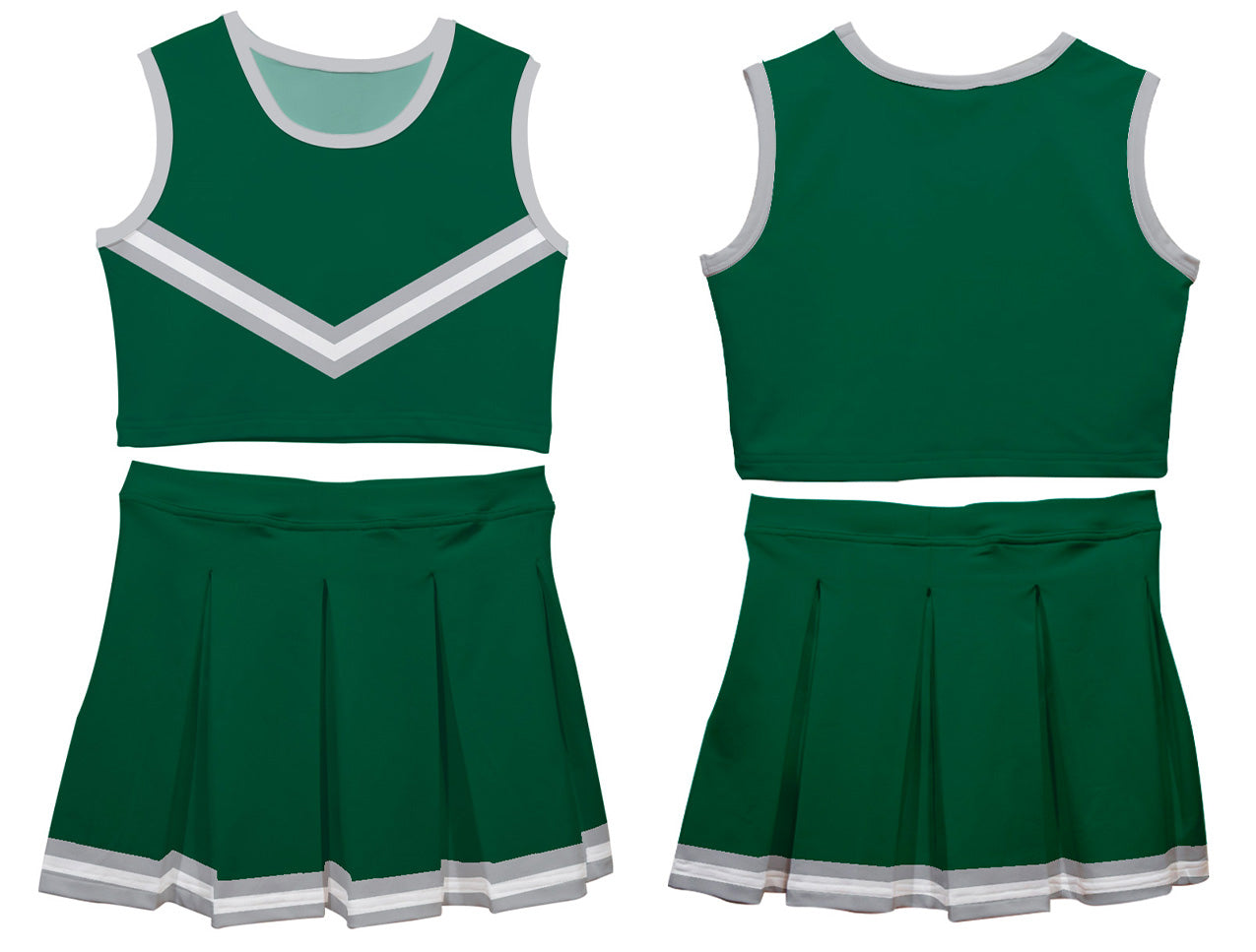 Green Gray Sleeveless Cheerleader Set - Wimziy&Co.