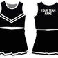 Black & White Sleeveless Cheerleader Set - Wimziy&Co.