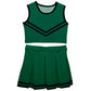 Green Black Sleeveless Cheerleader Set