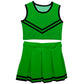 Green Black Sleeveless Cheerleader Set V2