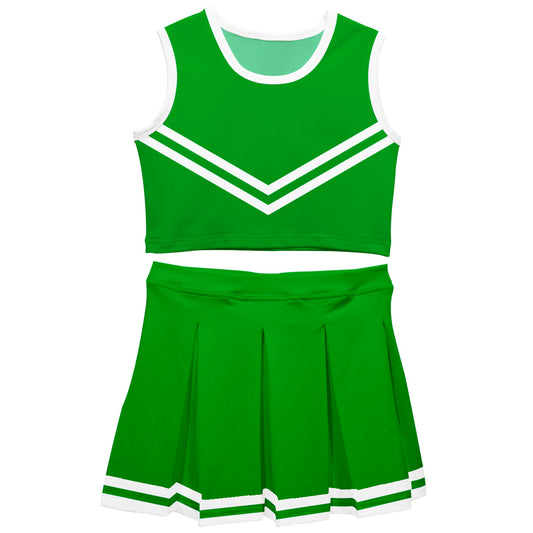 Green White Sleeveless Cheerleader Set V2