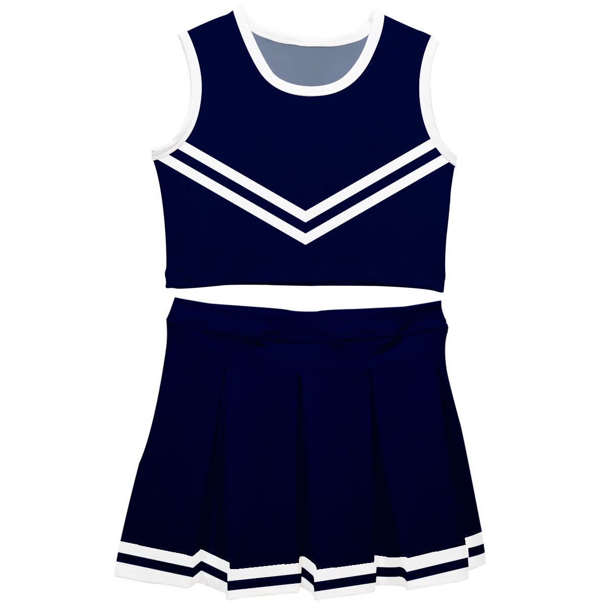 Navy White Sleeveless Cheerleader Set V2