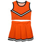 Orange and Black Sleeveless Cheerleader Set
