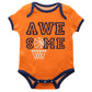 Awesome Basketball Orange Short Sleeve Onesie