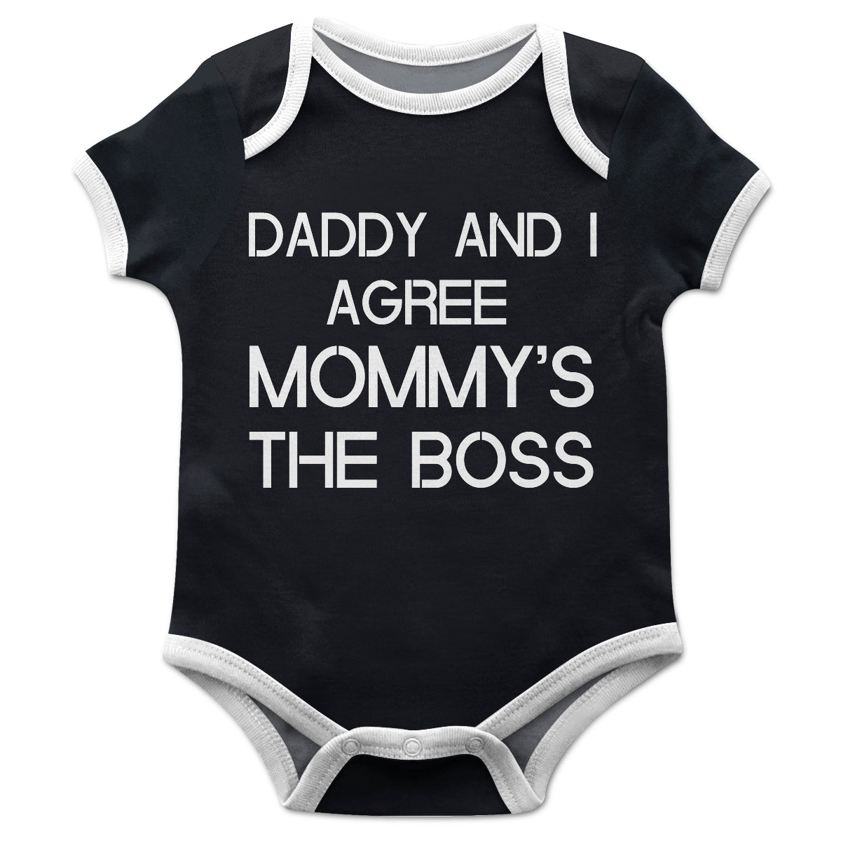 Daddy and I Agree Mommy´s The Boss Short Sleeve Onesie