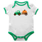 Boys white and green pumpkins onesie with name - Wimziy&Co.