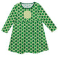 Clovers Print Monogram Green Long Sleeve Epic Dress - Wimziy&Co.