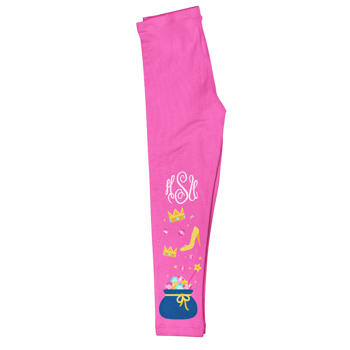 Elements Princess Personalized Monogram Pink Leggings - Wimziy&Co.