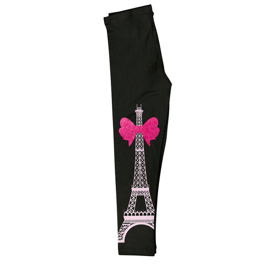 Eiffel Tower Black Leggings