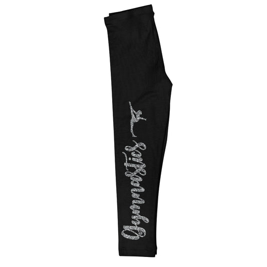 Gymnast Silhouette Black Leggings