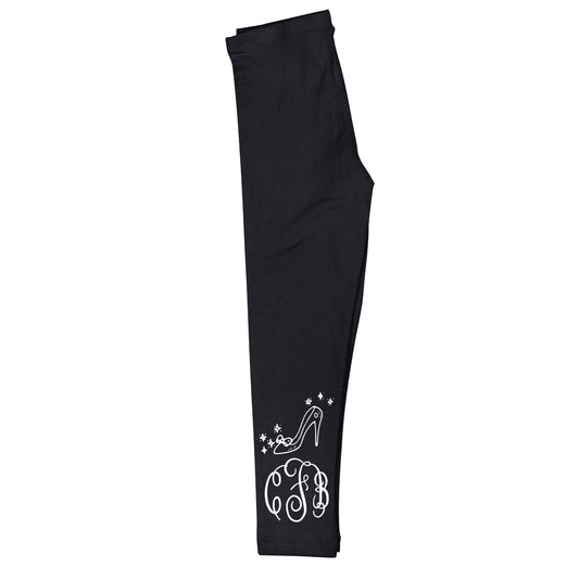 Glass Slippers and Personalized Monogram Black Leggings - Wimziy&Co.