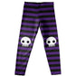 Skulls Purple Stripes Leggings