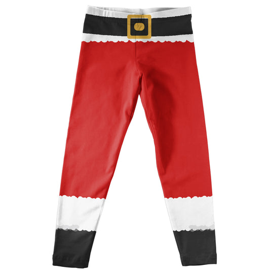 Santa Costume Red and Black Leggings