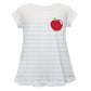 Apple Personalized Monogram White Short Sleeve Laurie Top - Wimziy&Co.