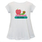 Back To School Personalized Name White Short Sleeve Laurie Top