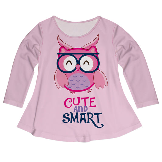Cute And Smart Pink Long Sleeve Laurie Top