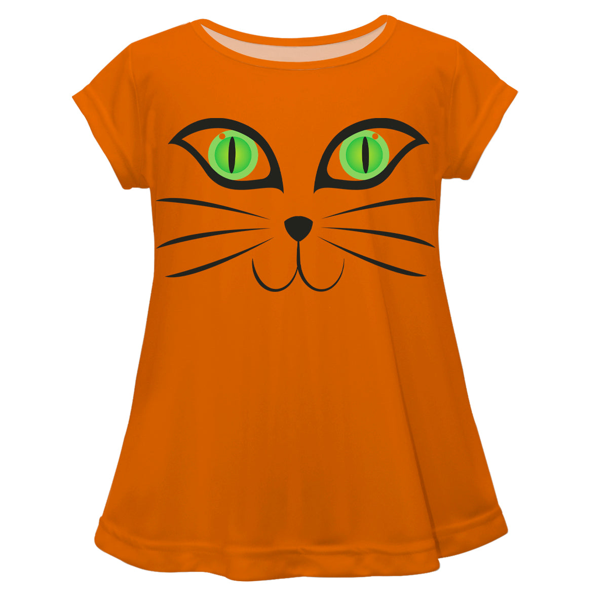 Cat Orange Short Sleeve Laurie Top