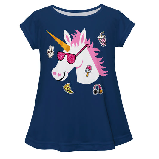 Cool Unicorn Navy Laurie Top