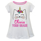 Cat Name and Your Grade White Short Sleeve Laurie Top