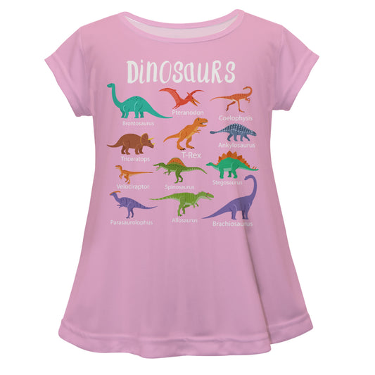 Dinosaurs Pink Short Sleeve Laurie Top