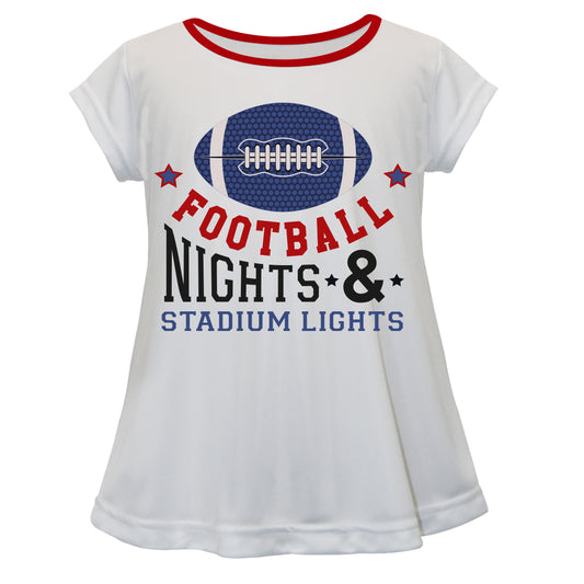 Football Nights White Short Sleeve Laurie Top