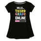 Hello Personalized Your Grade Black Short Sleeve Laurie Top