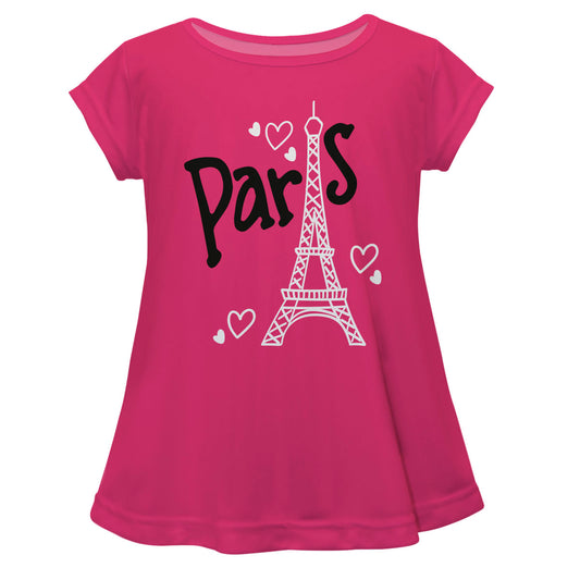 Paris Hot Pink Short Sleeve Laurie Top
