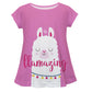 Llamazing Your Grade Personalized Pink Short Sleeve Laurie Top - Wimziy&Co.