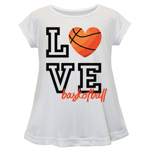 Love Basketball White Short Sleeve Laurie Top