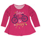 Lets Ride To Paris Hot Pink Long Sleeve Laurie Top