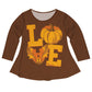 Love Thanksgivings Brown Long Sleeve Laurie Top