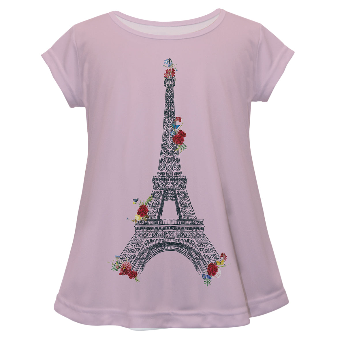 Eiffel Tower Pink Short Sleeve Laurie Top