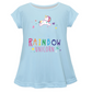 Rainbow Unicorn Blue Short Sleeve Laurie Top - Wimziy&Co.