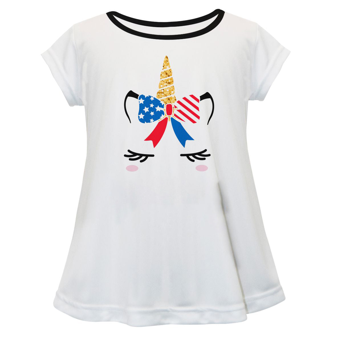 Unicorn Name White Short Sleeve Laurie Top - Wimziy&Co.