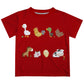 Farm Animals Name Red Short Sleeve Tee Shirt - Wimziy&Co.
