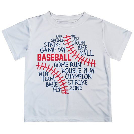 Baseball Personalized Your Name and Number White Short Sleeve Tee Shirt - Wimziy&Co.