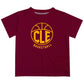 Basketball Cleveland Maroon Short Sleeve Boys Tee Shirt