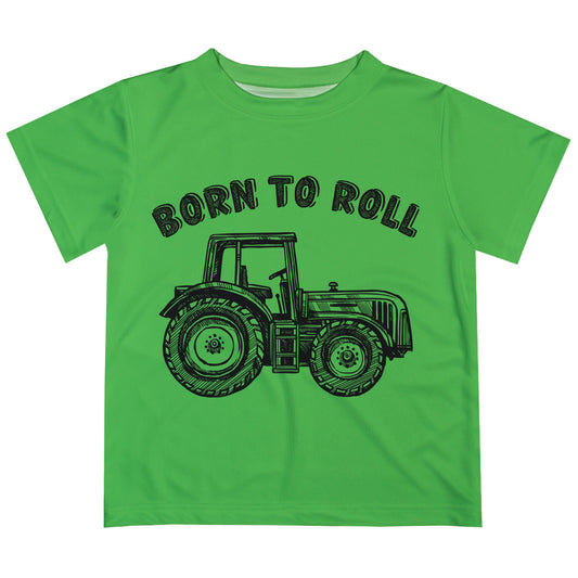 Born To Roll Green Short Sleeve Tee Shirt