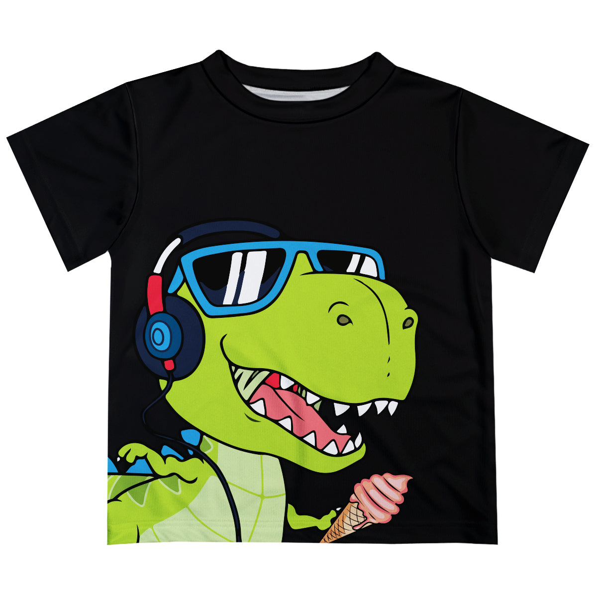 Cool Dino Black Short Sleeve  Tee Shirt