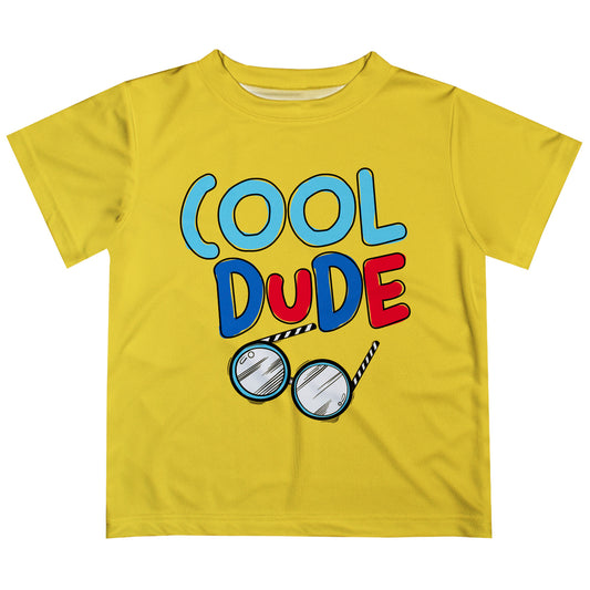 Cool Dude Yellow Short Sleeve Tee Shirt