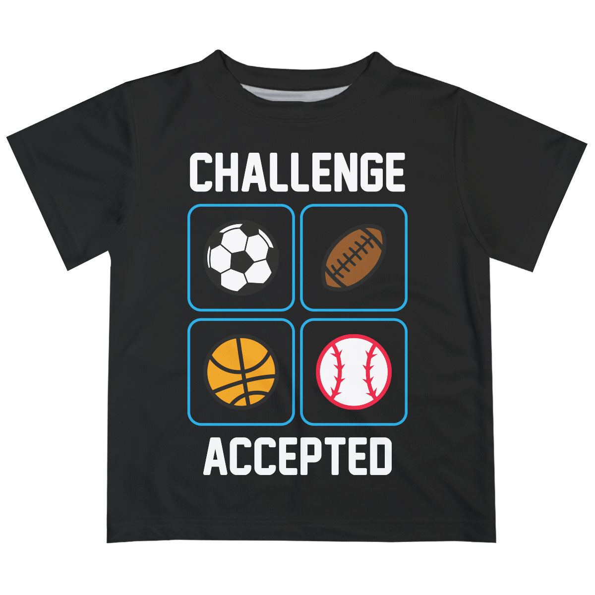 Challenge Accepted Black Short Sleeve Tee Shirt