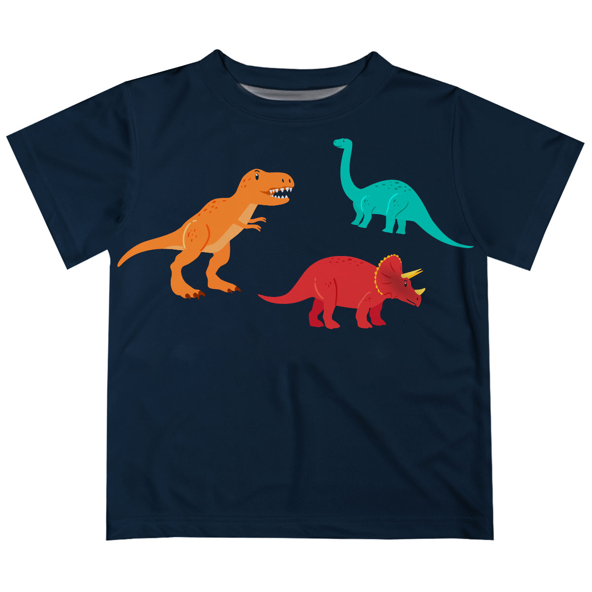 Dinosaurs Name Navy Short Sleeve Boys Tee Shirt - Wimziy&Co.