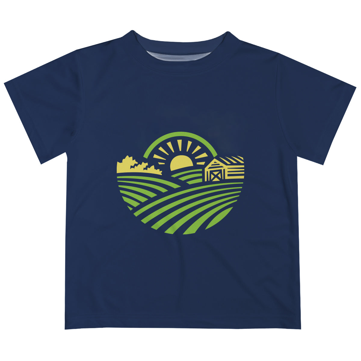 Farm Personalized Name Navy Shrort Sleeve Tee Shirt - Wimziy&Co.